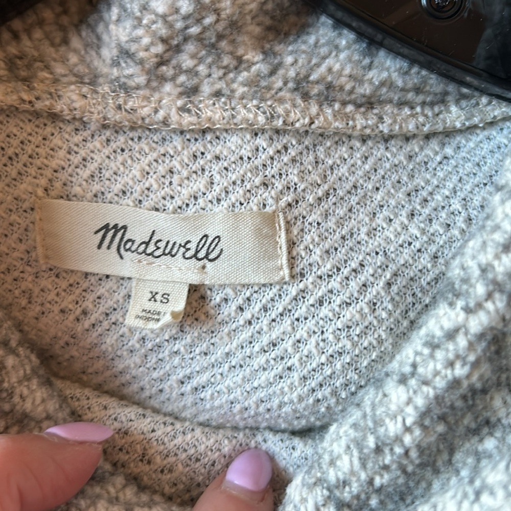 Madewell Quilted Sleeve Hoodie Sweatshirt NB523 - Picture 8 of 11